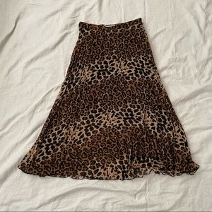 Midi animal print skirt